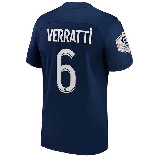 Nike Paris Saint-Germain Marco Verratti Home Jersey w/ Ligue 1 Champion Patch 22/23 (Midnight Navy/White) Street