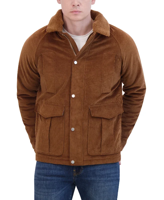 Robert Graham Men's Corduroy Chore Jacket Laid