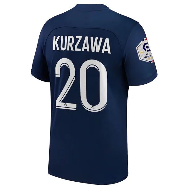 Nike Paris Saint-Germain Kurzawa Home Jersey w/ Ligue 1 Champion Patch 22/23 (Midnight Navy/White) Luxurious Men's High