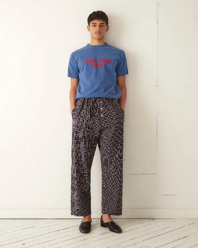 Midnight Grid Pajama Pant Tailored